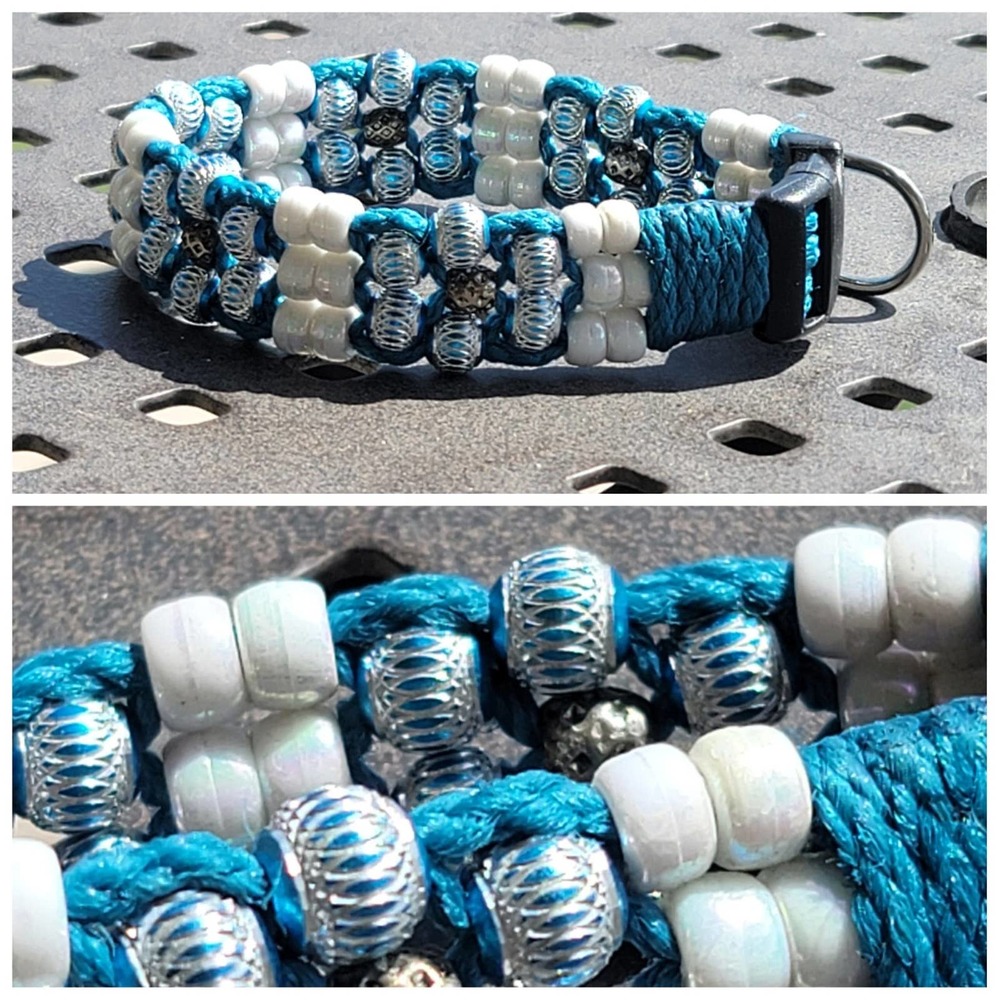 Custom Handmade Beaded Bling Dog Collar